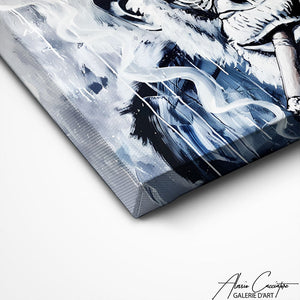 TABLEAU SINGE NOIR ET BLANC Alessio Cacciatore
