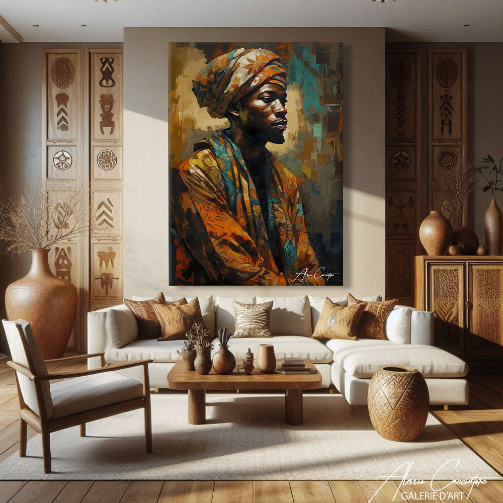 tableau africain homme