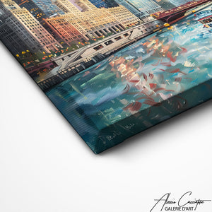 TABLEAU CHICAGO ABSTRAIT Alessio Cacciatore