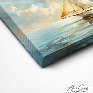 TABLEAU TRIPTYQUE BATEAU Alessio Cacciatore