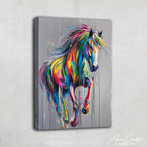 tableau cheval contemporain