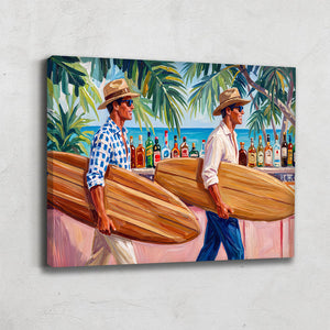 Tableau Peinture Surfeur