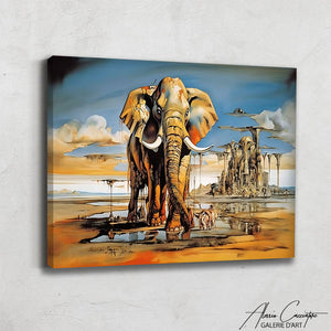 tableau dali elephant