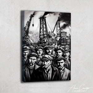 Tableau Noir Et Blanc Industriel