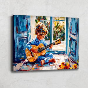 Tableau Peinture Guitariste