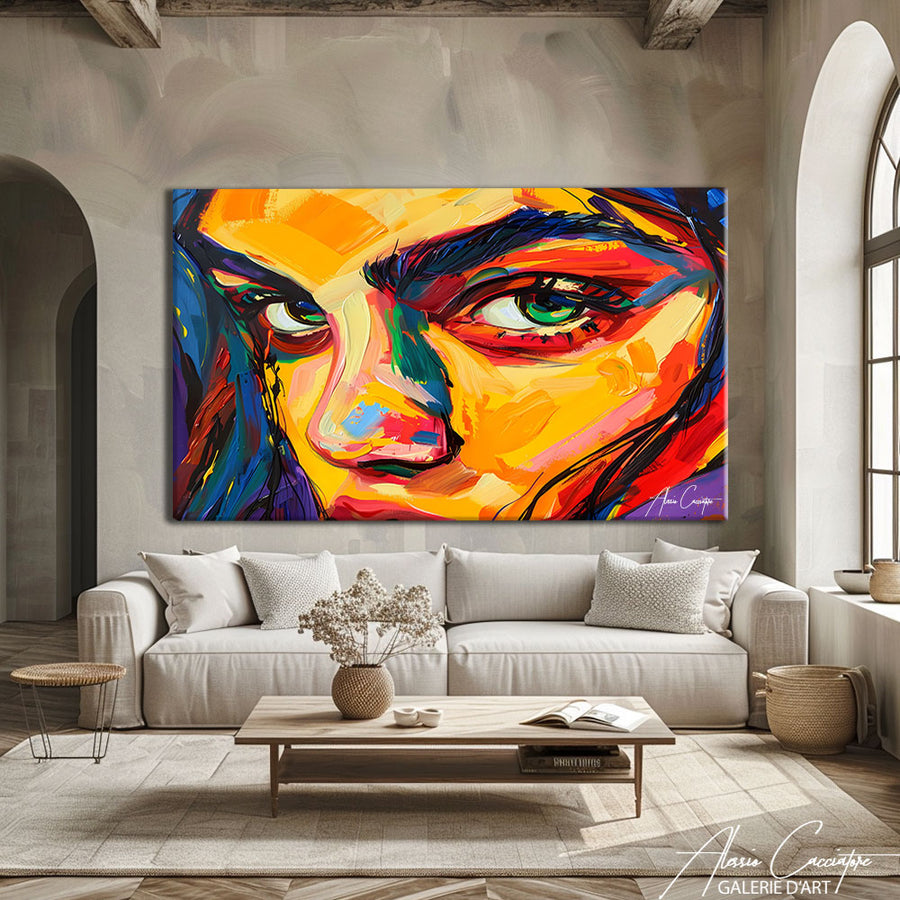 Tableau Regard Femme – mise en situation
