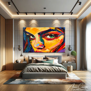 Tableau Visage Femme Coloré