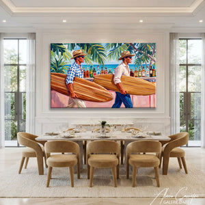 Affiche Peinture Surfeur