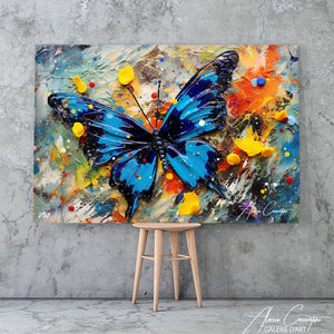 tableau papillon acrylique