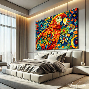 Tableau Peinture Perroquet