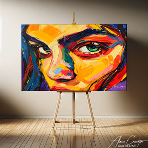 tableau femme coloré