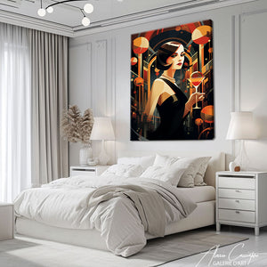 tableau art deco salon