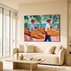 Décoration Murale Peinture Surfeur