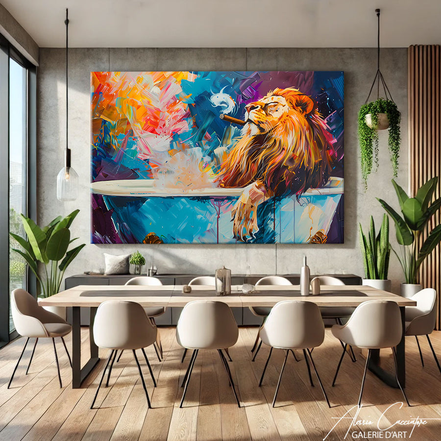 Tableau Lion Original
– mise en situation