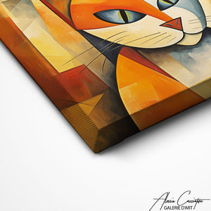 TABLEAU CHAT CUBISME AlessioCacciatore