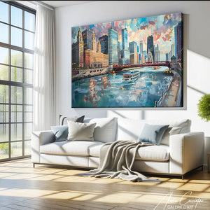 TABLEAU CHICAGO ABSTRAIT Alessio Cacciatore