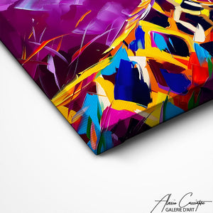 TABLEAU COLORÉ GIRAFE Alessio Cacciatore