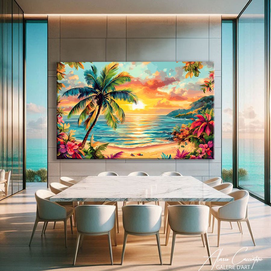 Affiche Paysage Tropical – mise en situation