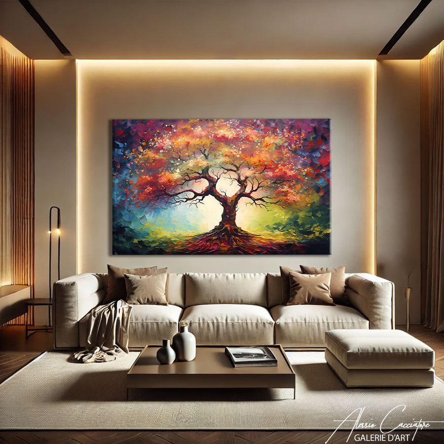 TABLEAU ARBRE DE VIE ABSTRAIT – mise en situation
