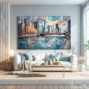 TABLEAU CHICAGO ABSTRAIT Alessio Cacciatore
