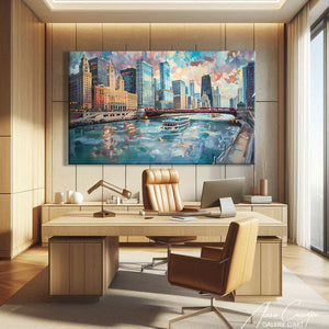 TABLEAU CHICAGO ABSTRAIT Alessio Cacciatore