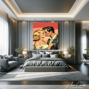 tableau couple amoureux design