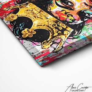 TABLEAU STREET ART FEMME AFRICAINE Alessio Cacciatore