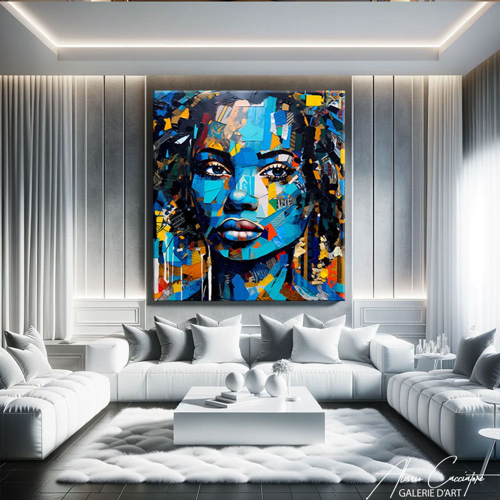portrait africaine peinture