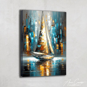 TABLEAU VERTICAL BATEAU CHIC AlessioCacciatore
