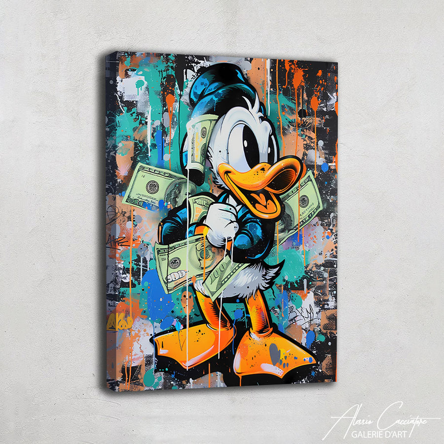 Tableau Peinture Picsou – mise en situation