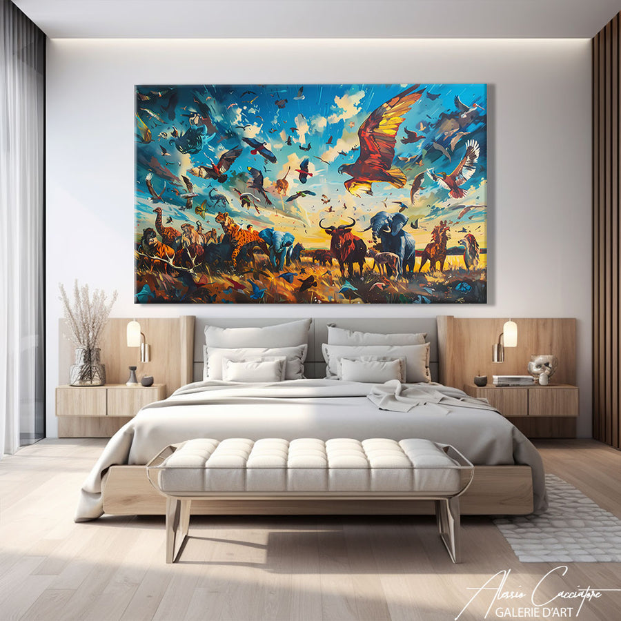 Tableau Animaux Colorés – mise en situation