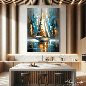 TABLEAU VERTICAL BATEAU CHIC AlessioCacciatore