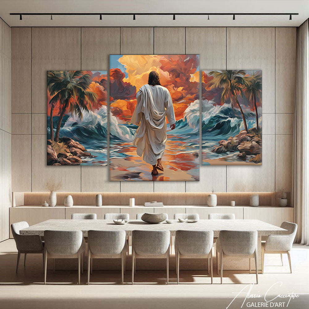 TABLEAU TRIPTYQUE JÉSUS CHRIST