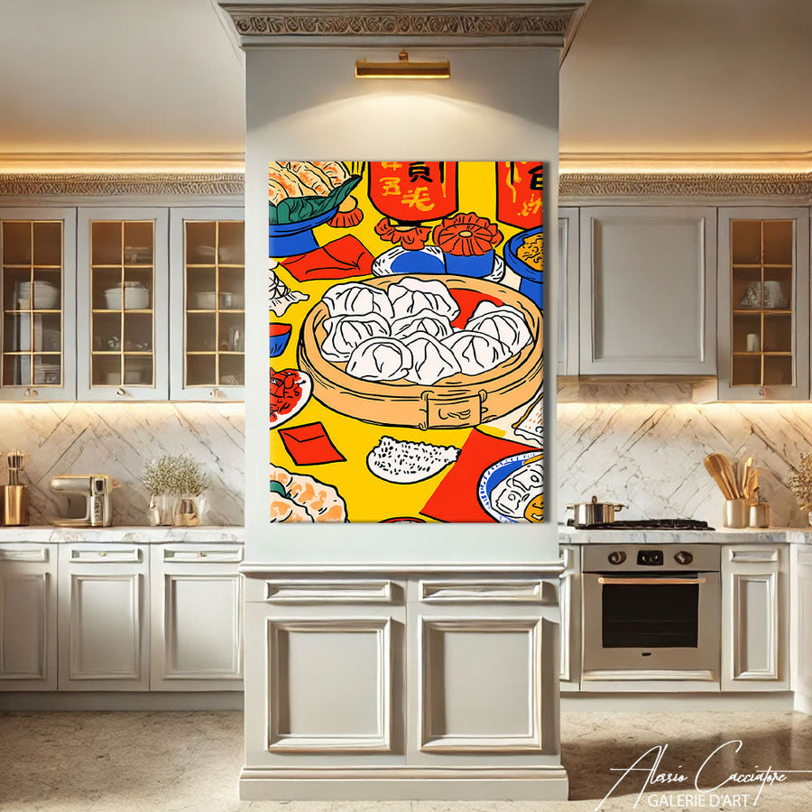 TABLEAU POUR CUISINE DESIGN Alessio Cacciatore – mise en situation