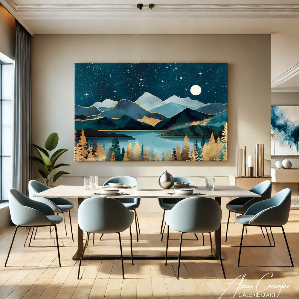 TABLEAU SCANDINAVE BLEU CANARD