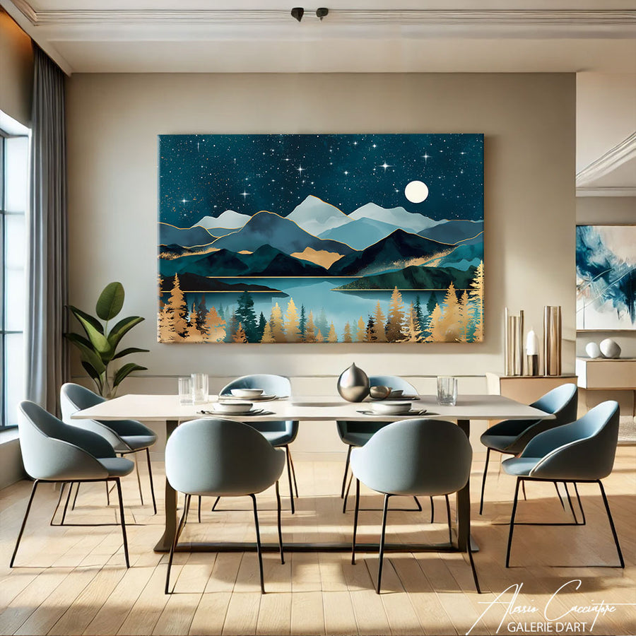 TABLEAU SCANDINAVE BLEU CANARD – mise en situation