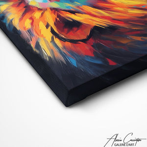 TABLEAU LION RUGISSANT Alessio Cacciatore