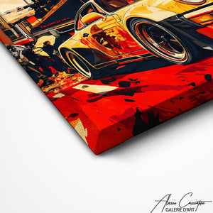 TABLEAU PORSCHE JAUNE AlessioCacciatore