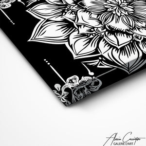 TABLEAU MANDALA NOIR ET BLANC AlessioCacciatore