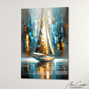 TABLEAU VERTICAL BATEAU CHIC AlessioCacciatore