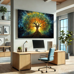 TABLEAU ABSTRAIT ARBRE DE VIE Alessio Cacciatore