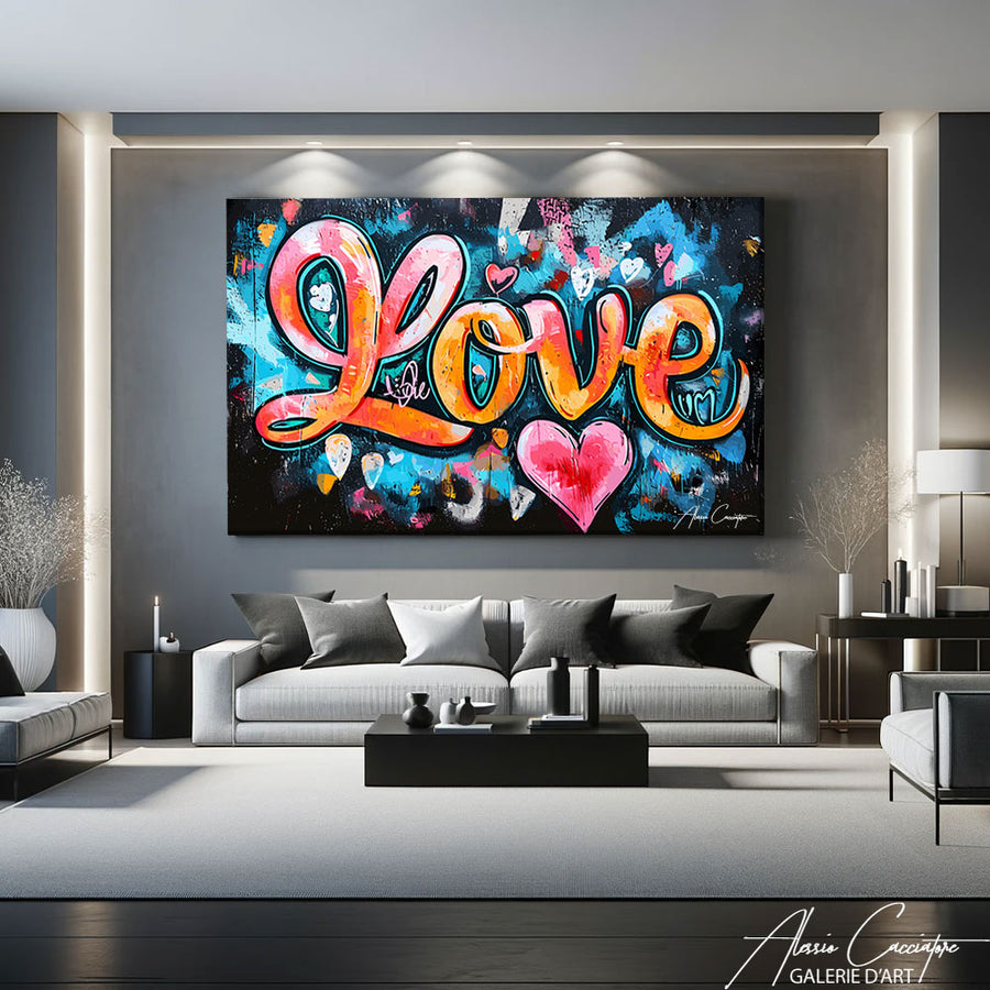 tableau love artiste – mise en situation