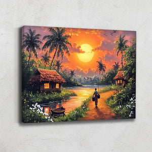 TABLEAU VUE MODERNE AFRICAINE