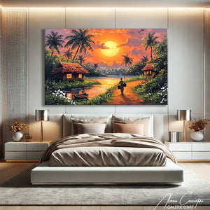 tableau coucher du soleil