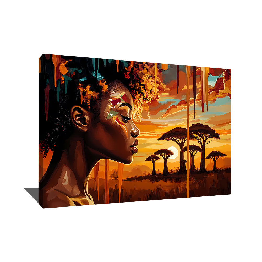 TABLEAU FEMME MODERNE AFRICAINE