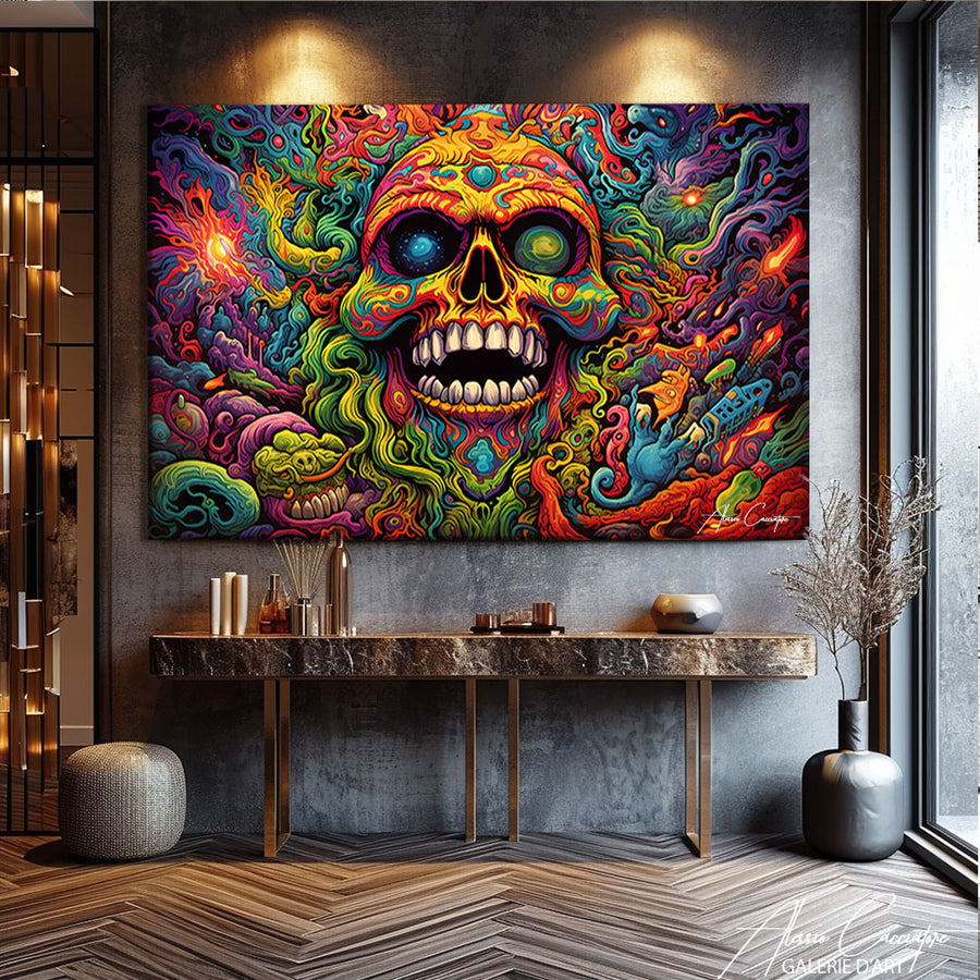 Tableau Déco Psychédélique – mise en situation