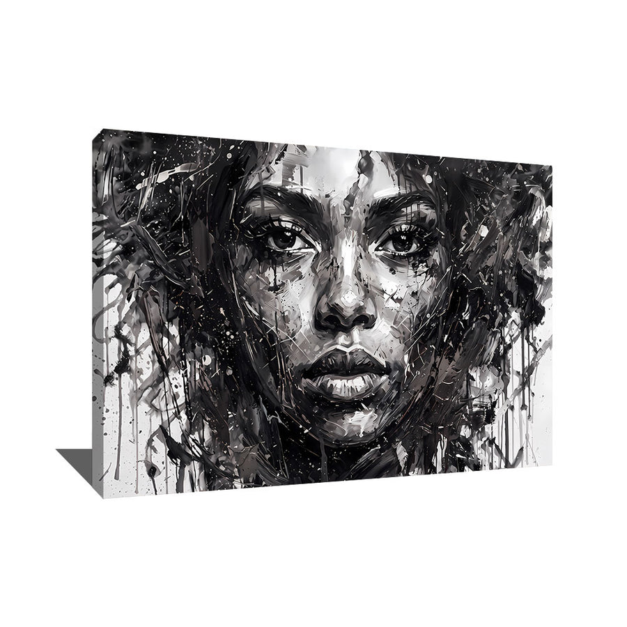 Tableau Visage Africain Noir Et Blanc