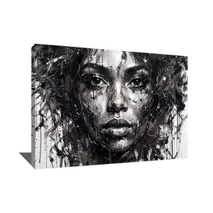 Tableau Visage Africain Noir Et Blanc