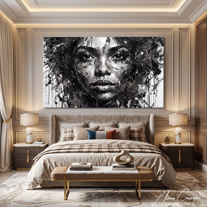 Tableau Femme Africaine Noir Et Blanc