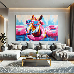 Tableau Cheval abstrait